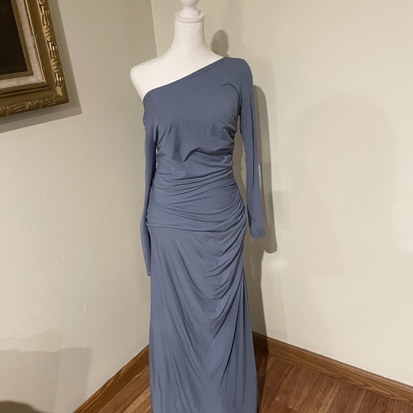SHEIN Dresses & Skirts - 3/$15!! SHEIN One-Shoulder Blue Evening Dress